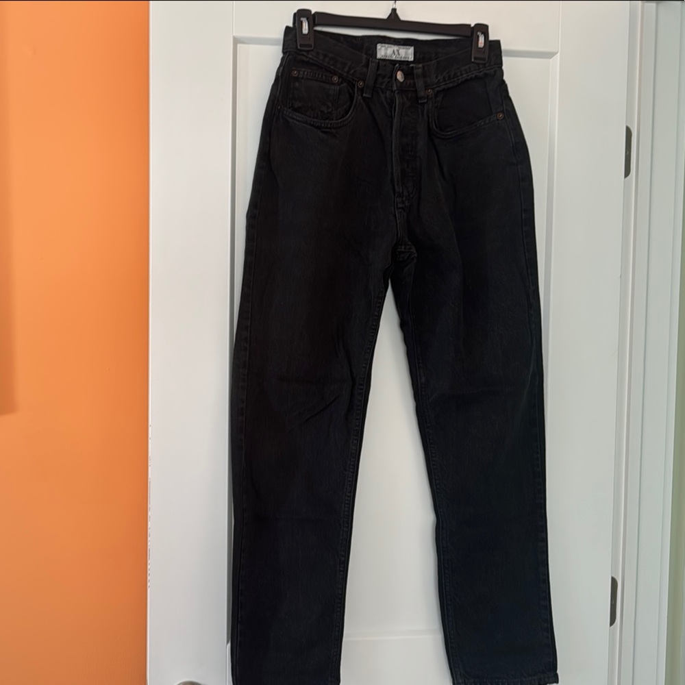 Vintage Armani Exchange Black High Rise Jeans Sleek Design